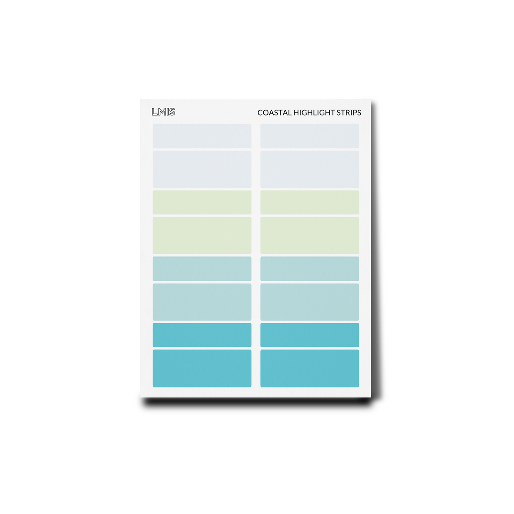 Coastal Frosted Transparent Highlight Strip Stickers