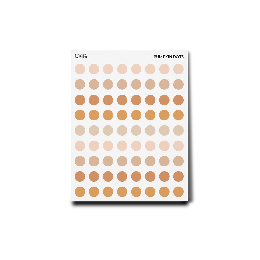 Pumpkin Frosted Transparent Dot Stickers