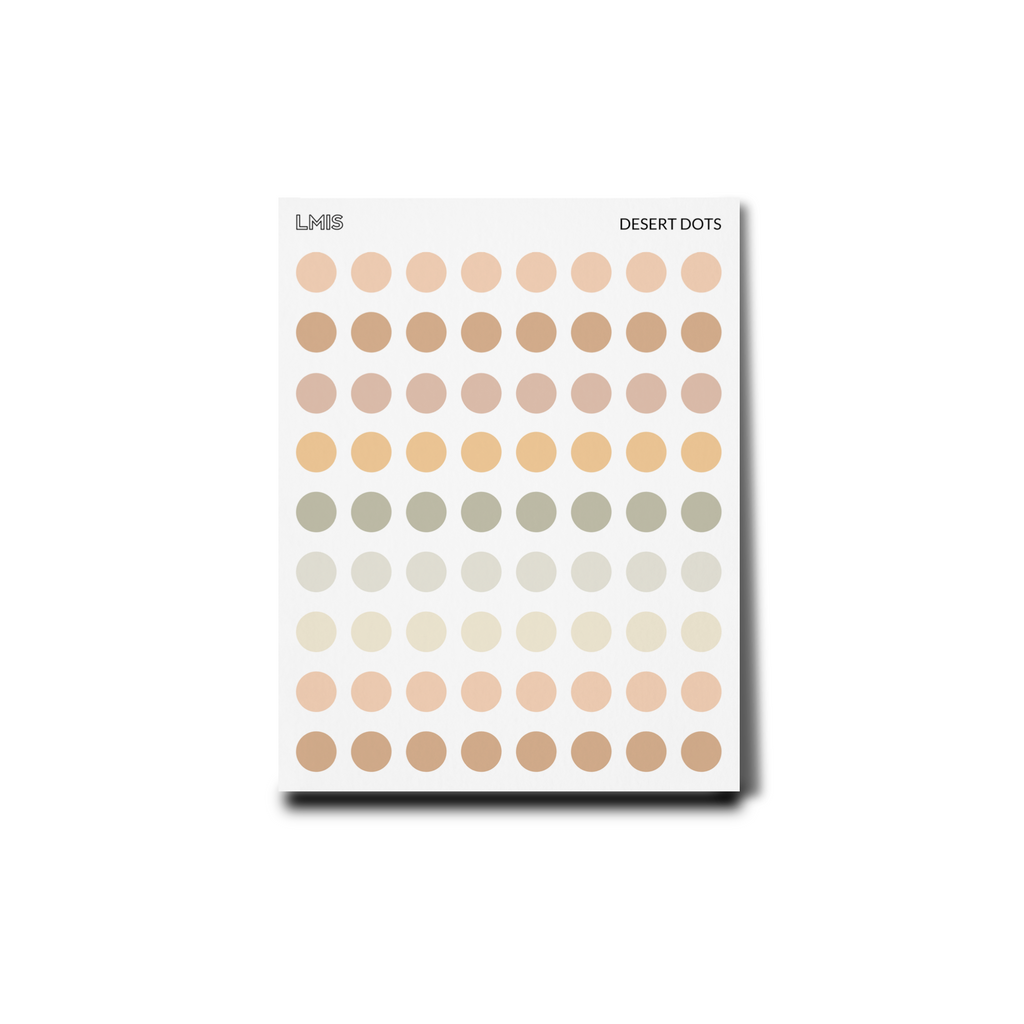 Desert Frosted Transparent Dot Stickers