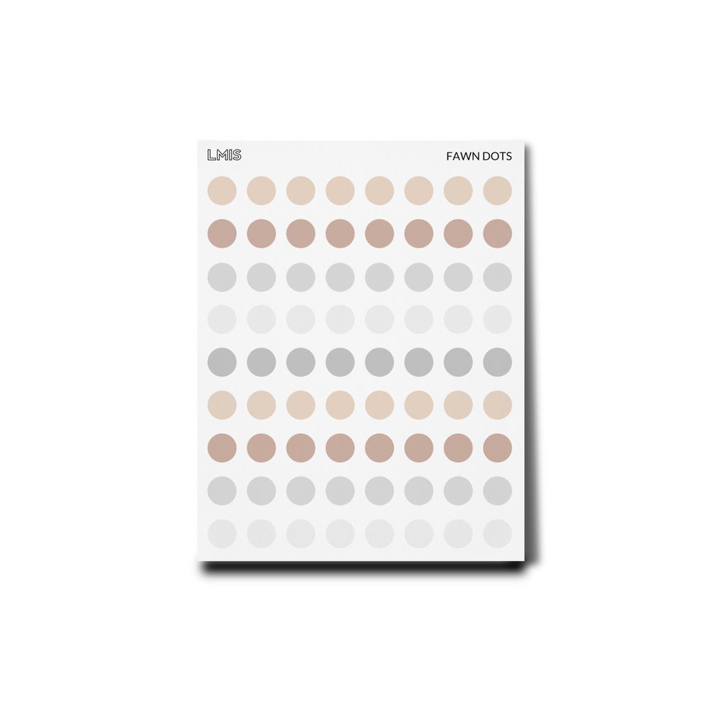 Fawn Frosted Transparent Dot Stickers