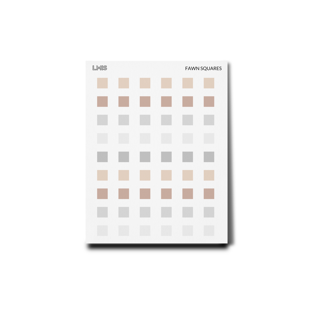 Fawn Transparent Square Stickers