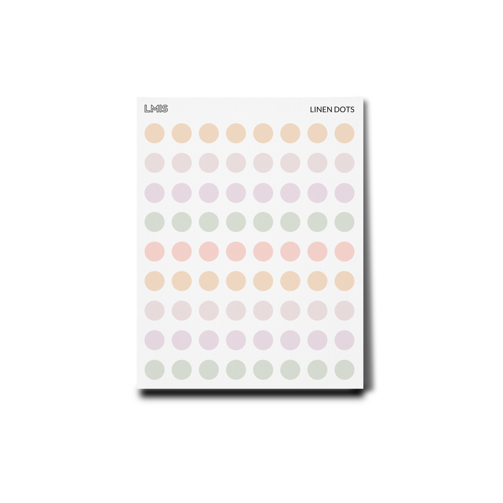 Linen Frosted Transparent Dot Stickers