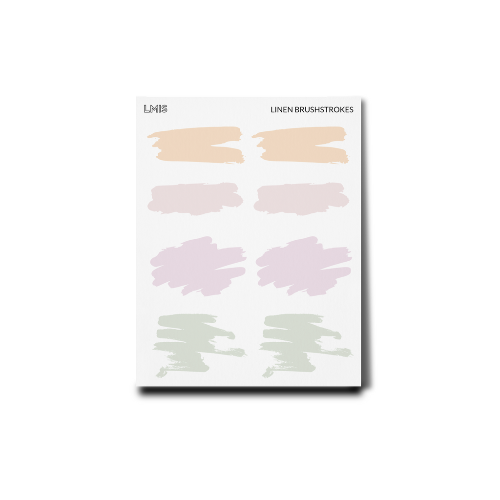 Linen Frosted Transparent Brushstroke Stickers