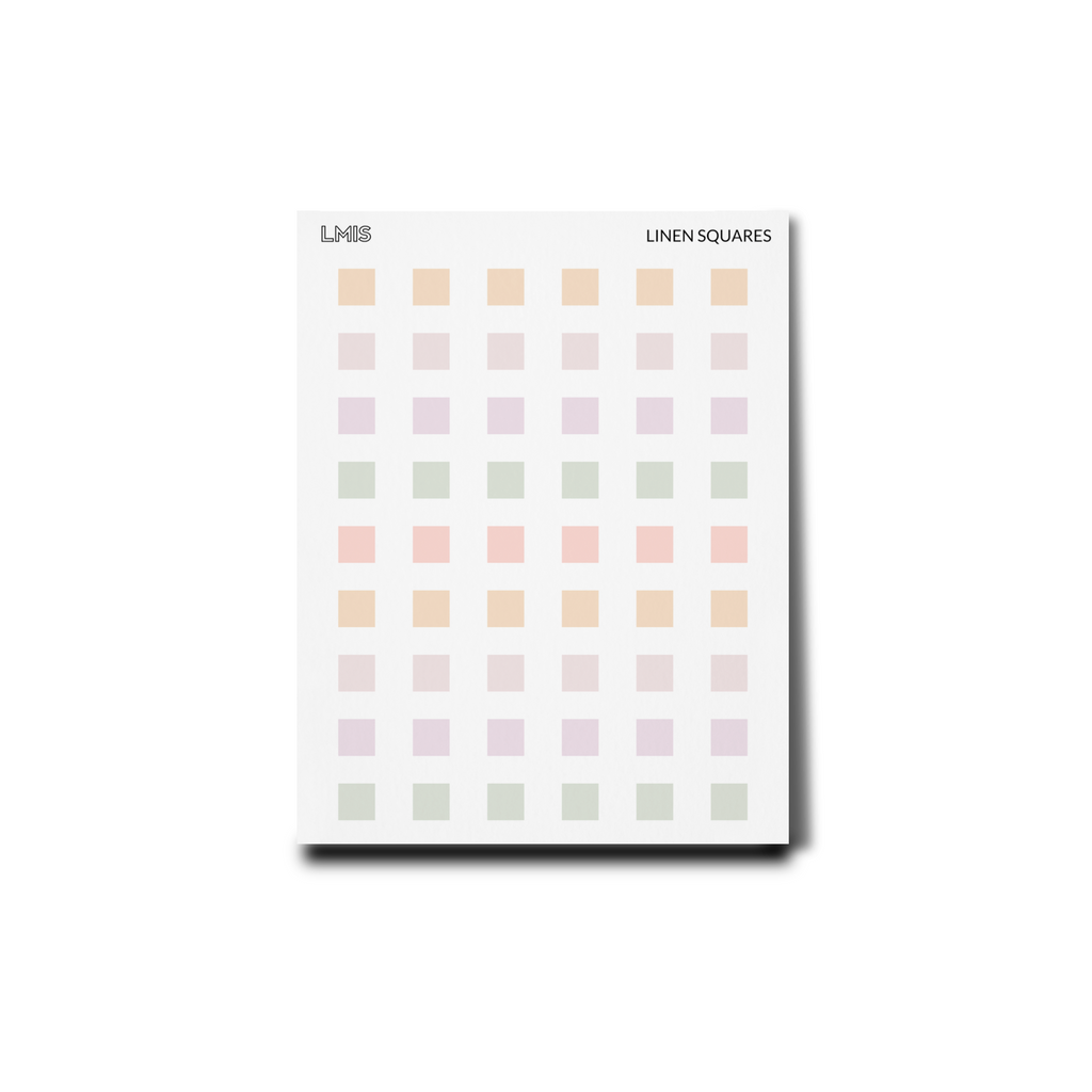 Linen Transparent Square Stickers