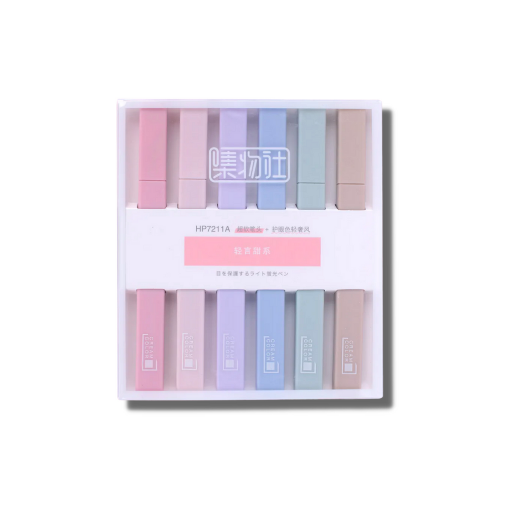 Creamy Pastel Highlighters - Set of 6