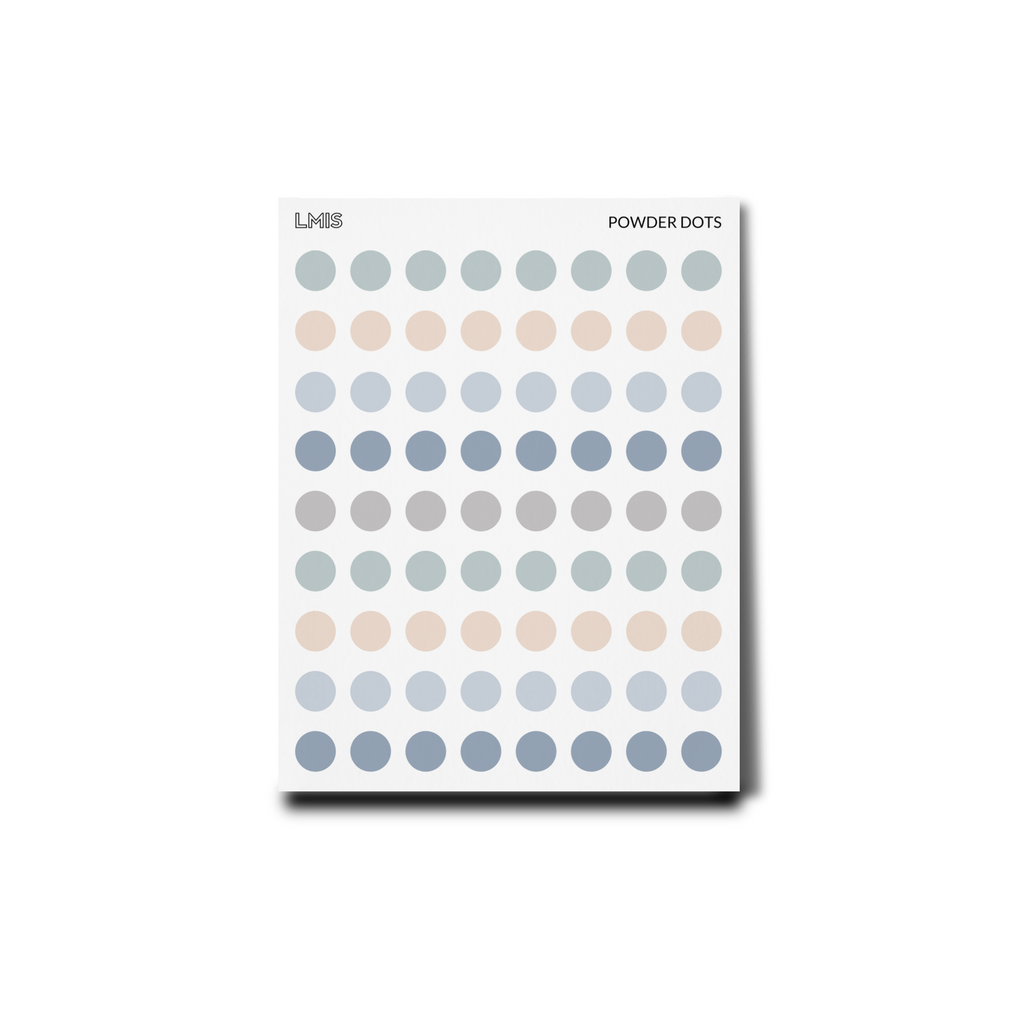Powder Frosted Transparent Dot Stickers