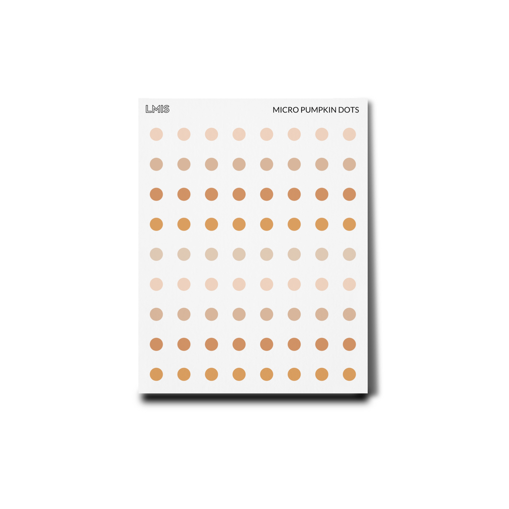 Pumpkin Frosted Transparent Micro Dot Stickers