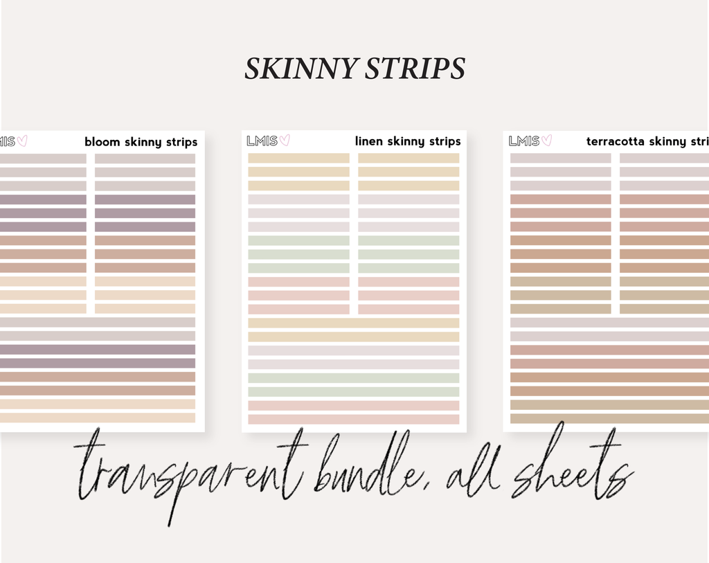 Skinny Strips Full Transparent Sticker Collection