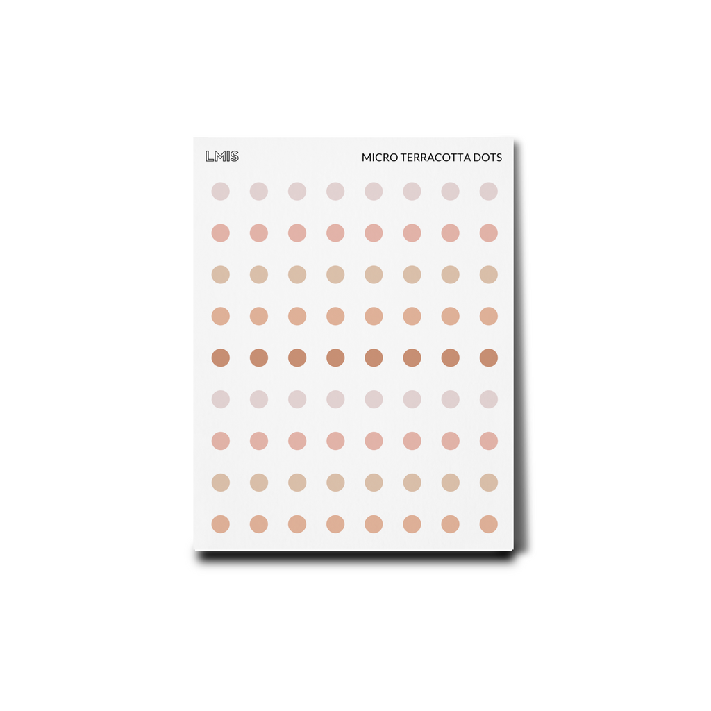 Terracotta Frosted Transparent Micro Dot Stickers