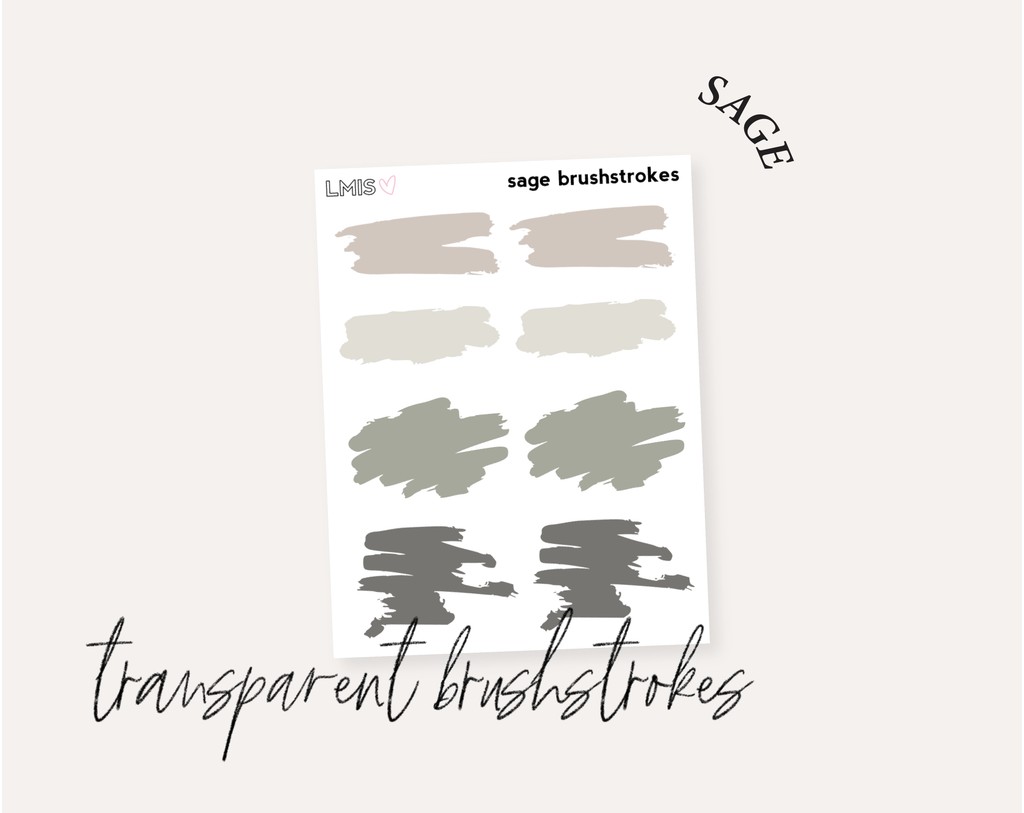 Sage Full Transparent Sticker Collection