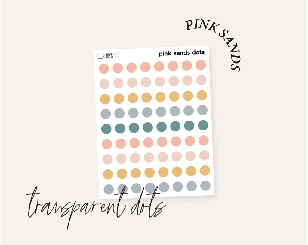 Pink Sands Full Transparent Sticker Collection