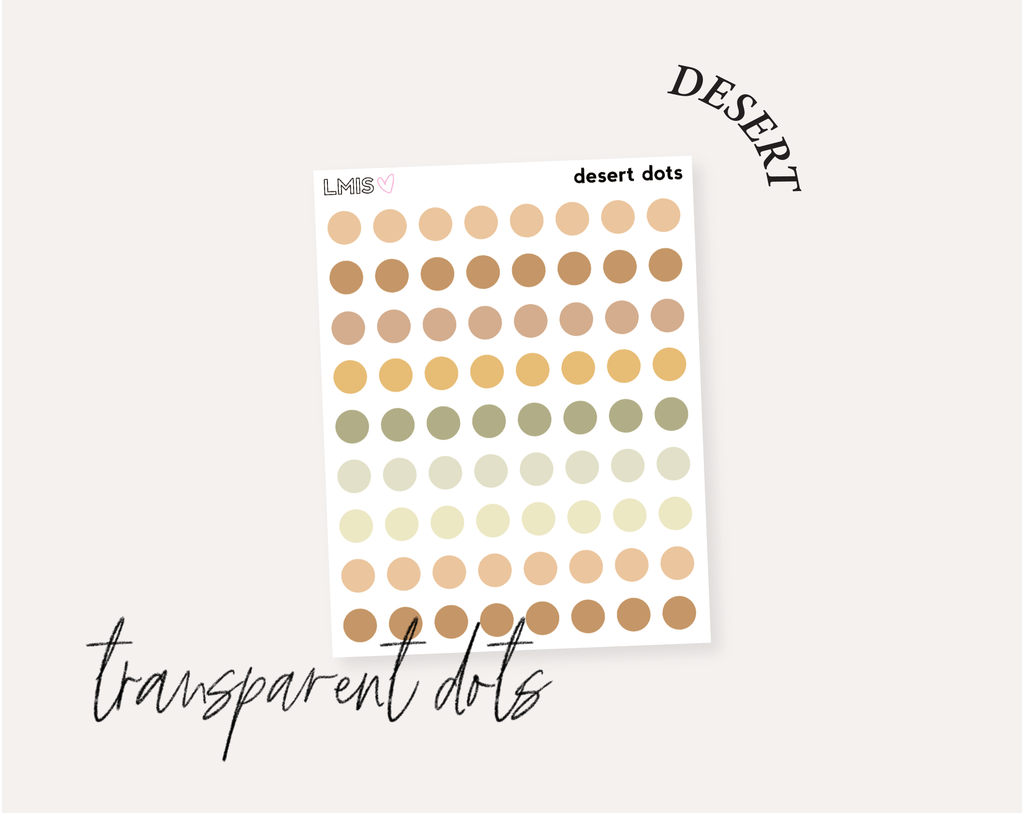Desert Full Transparent Sticker Collection