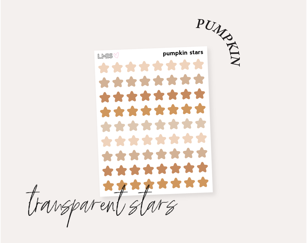 Stars Full Transparent Sticker Collection