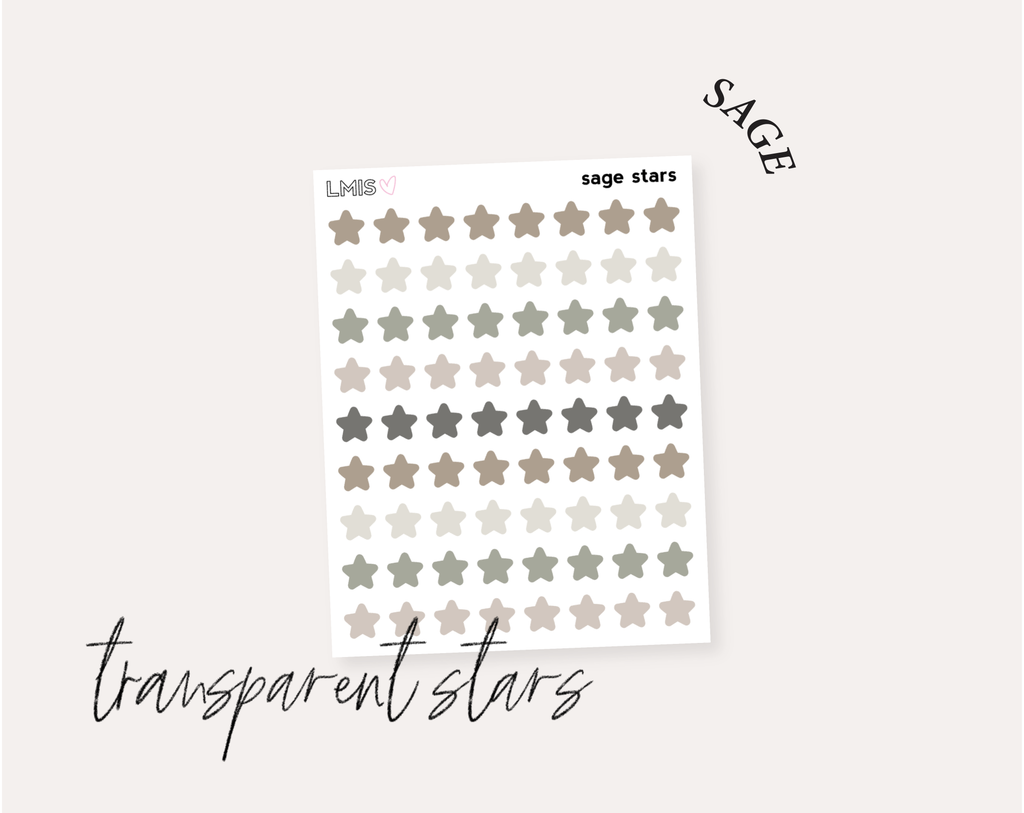 Stars Full Transparent Sticker Collection