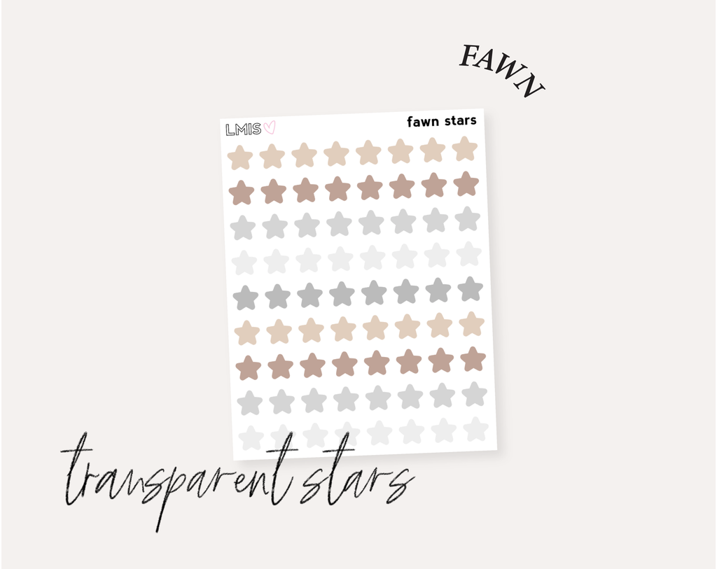 Fawn Full Transparent Sticker Collection